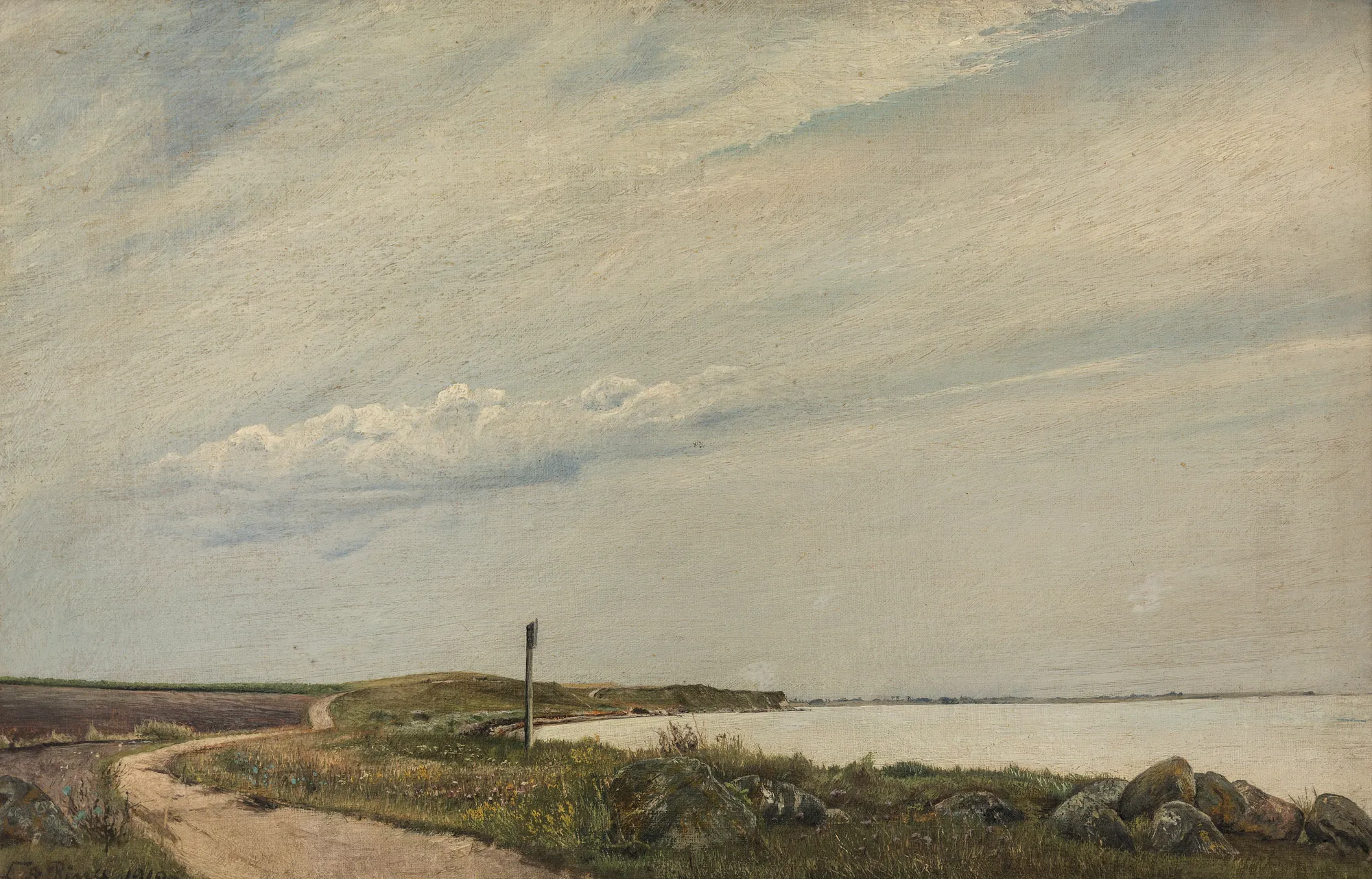 Road Along the Beach, Quiet Summer Day on Enø