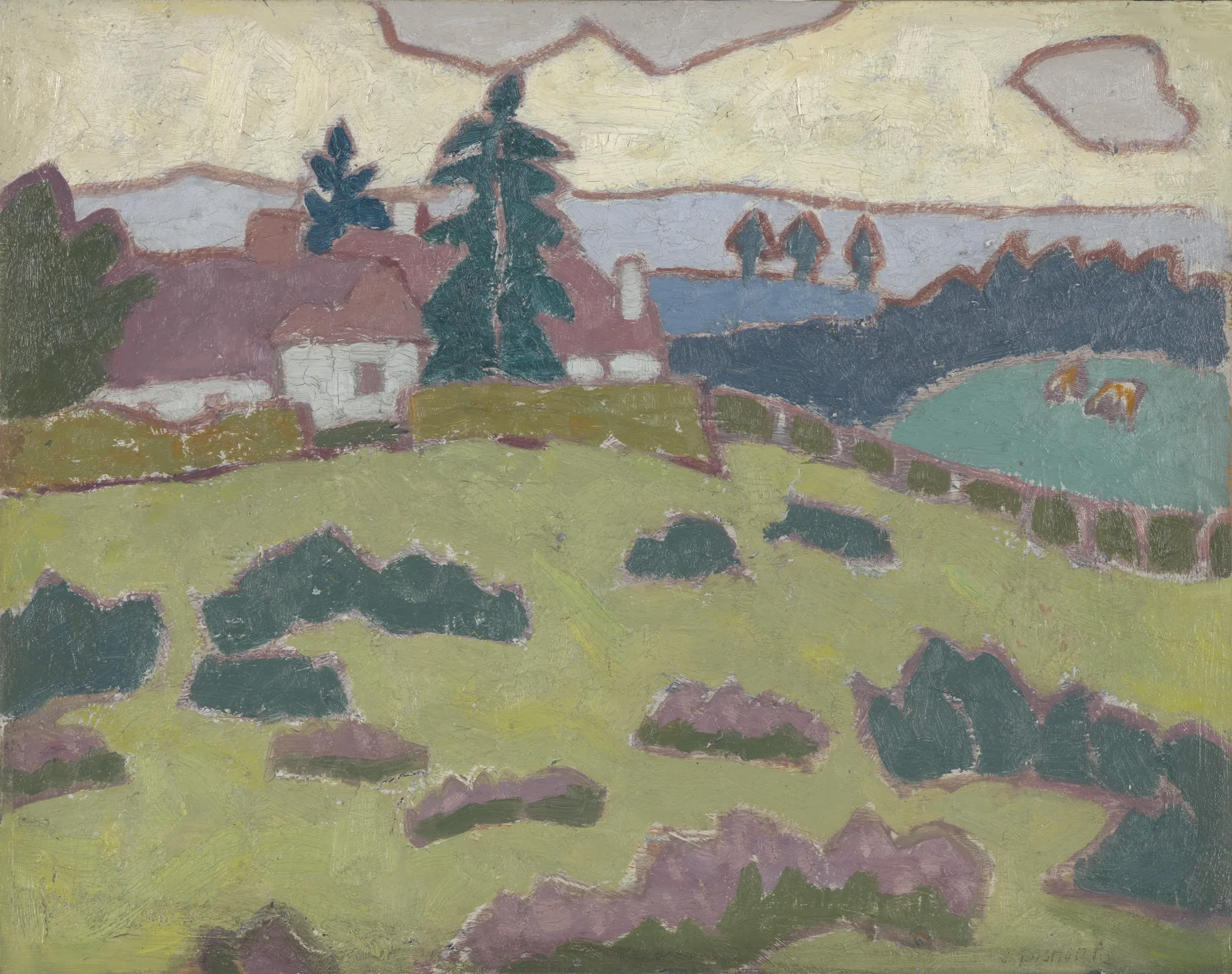Landscape with Cottages