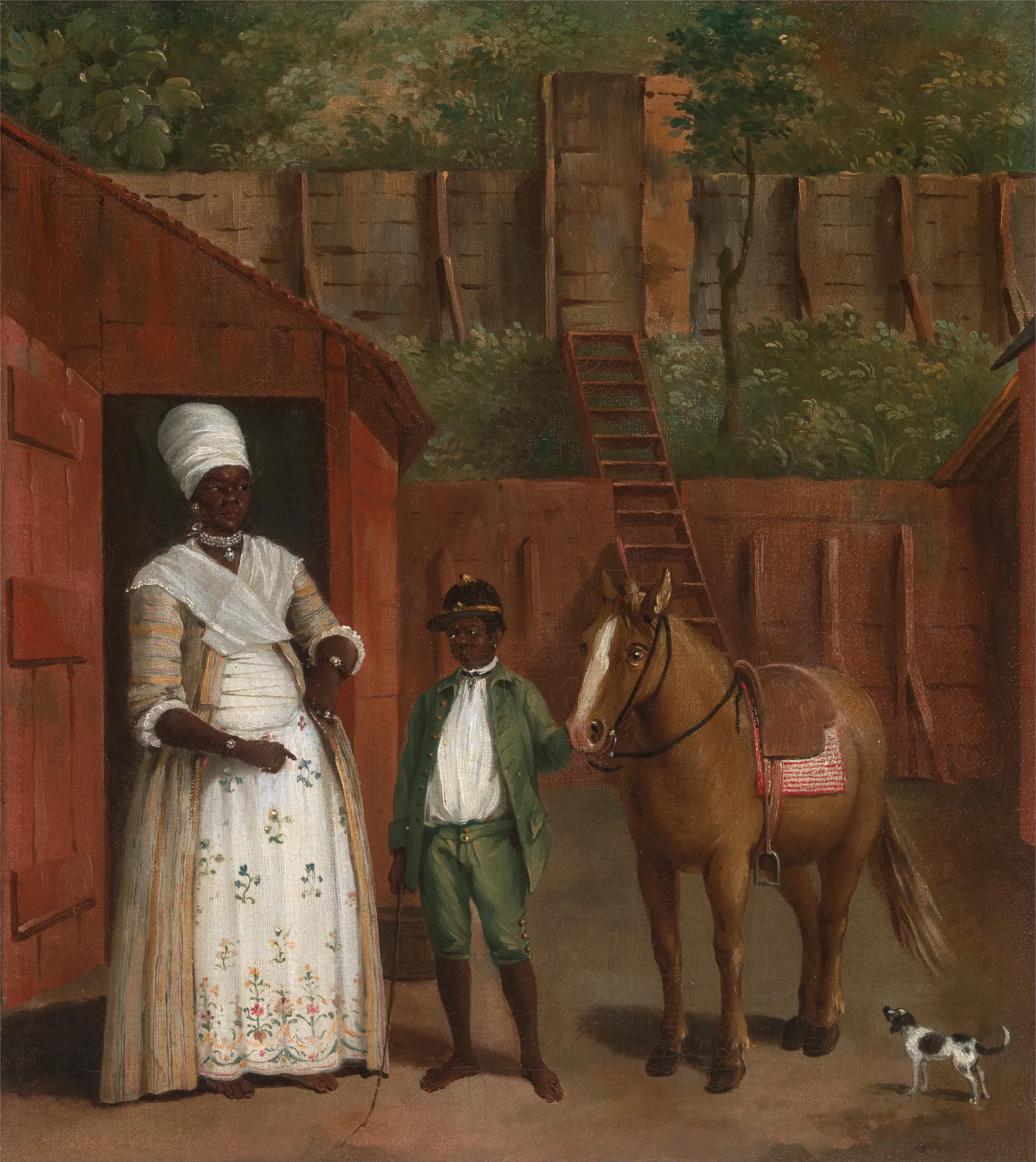 A Mother with her Son and a Pony