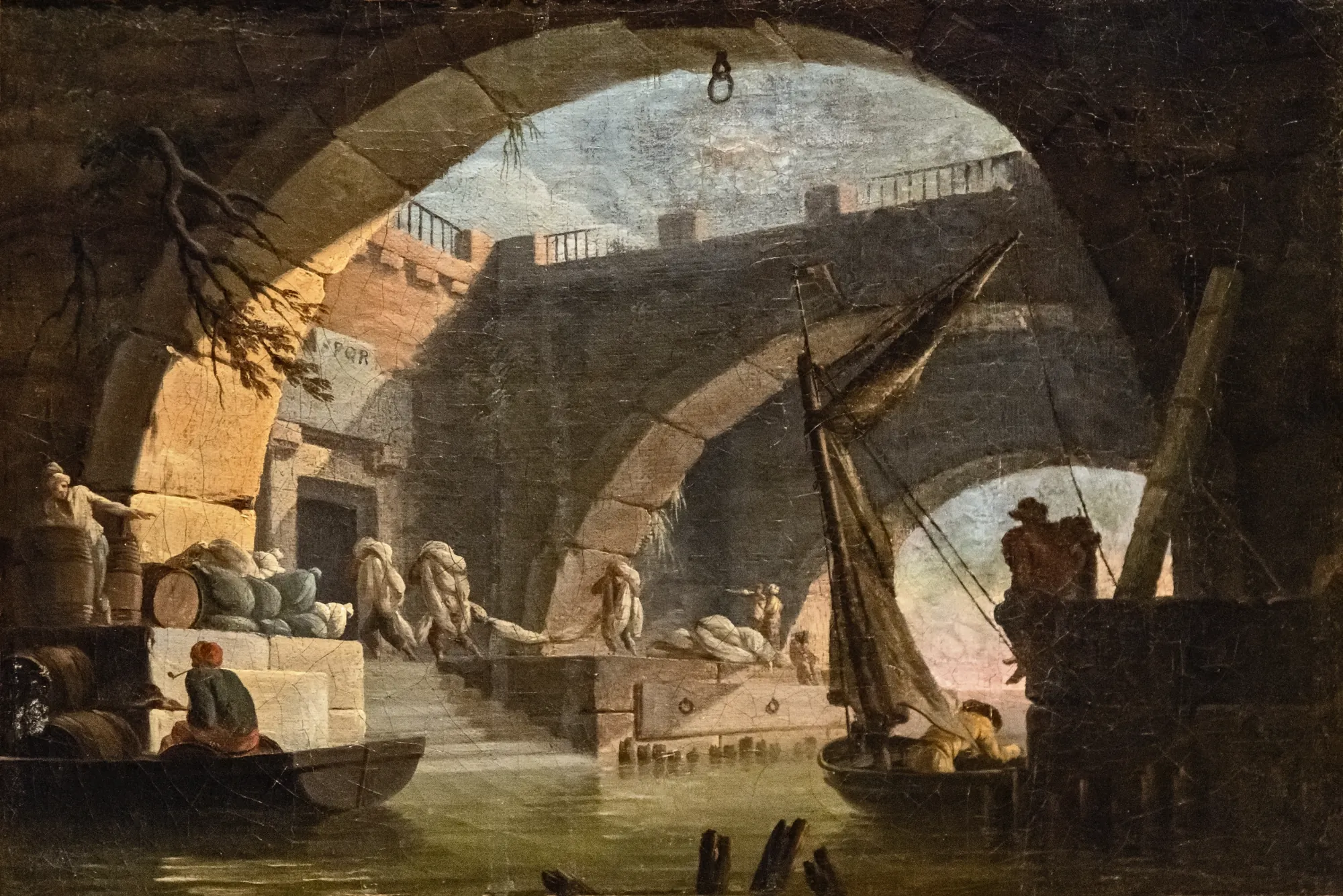 Magasin de blé au bord du Tibre