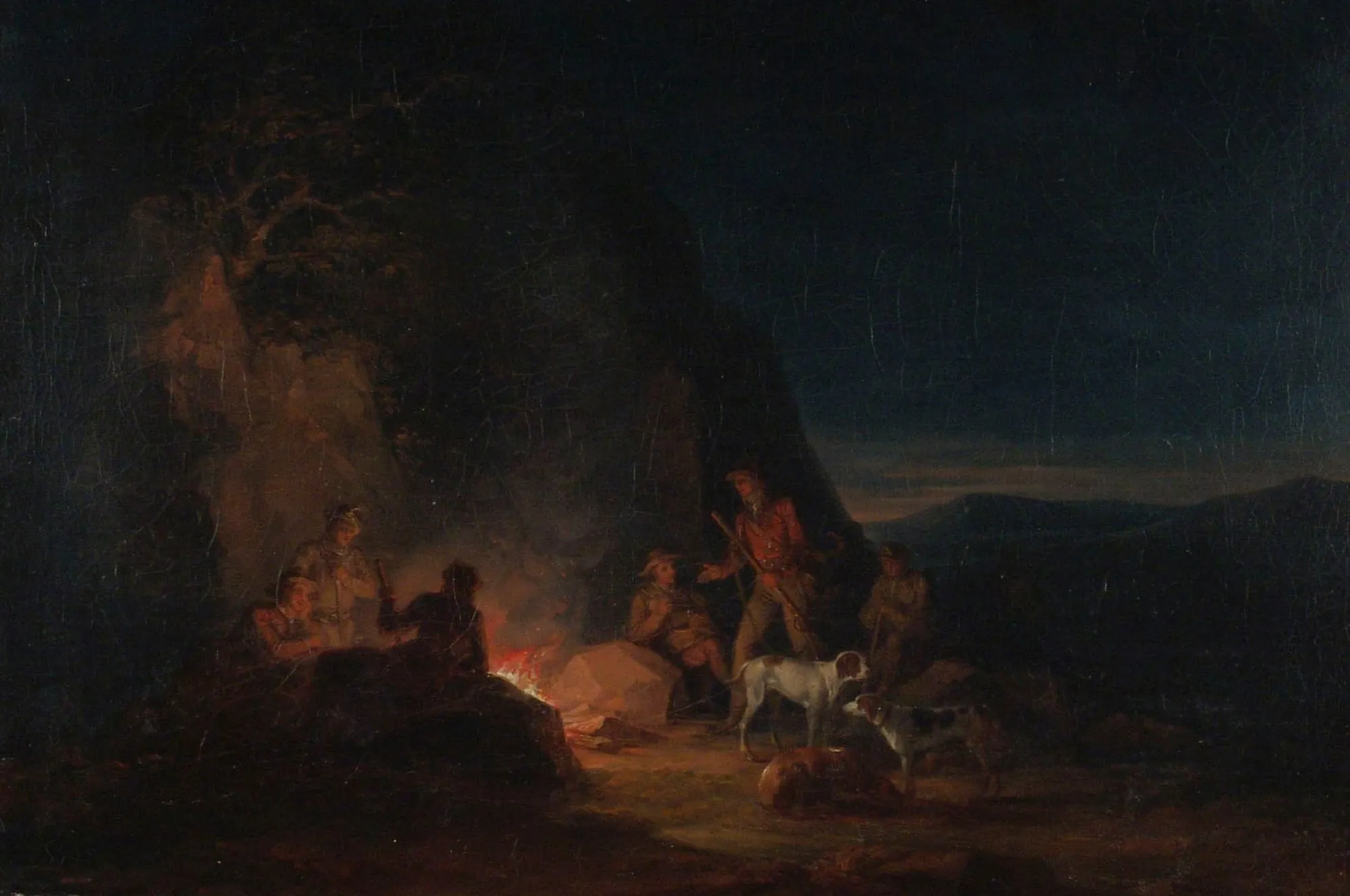 Hunters by a Campfire (Metsästäjiä nuotiolla)