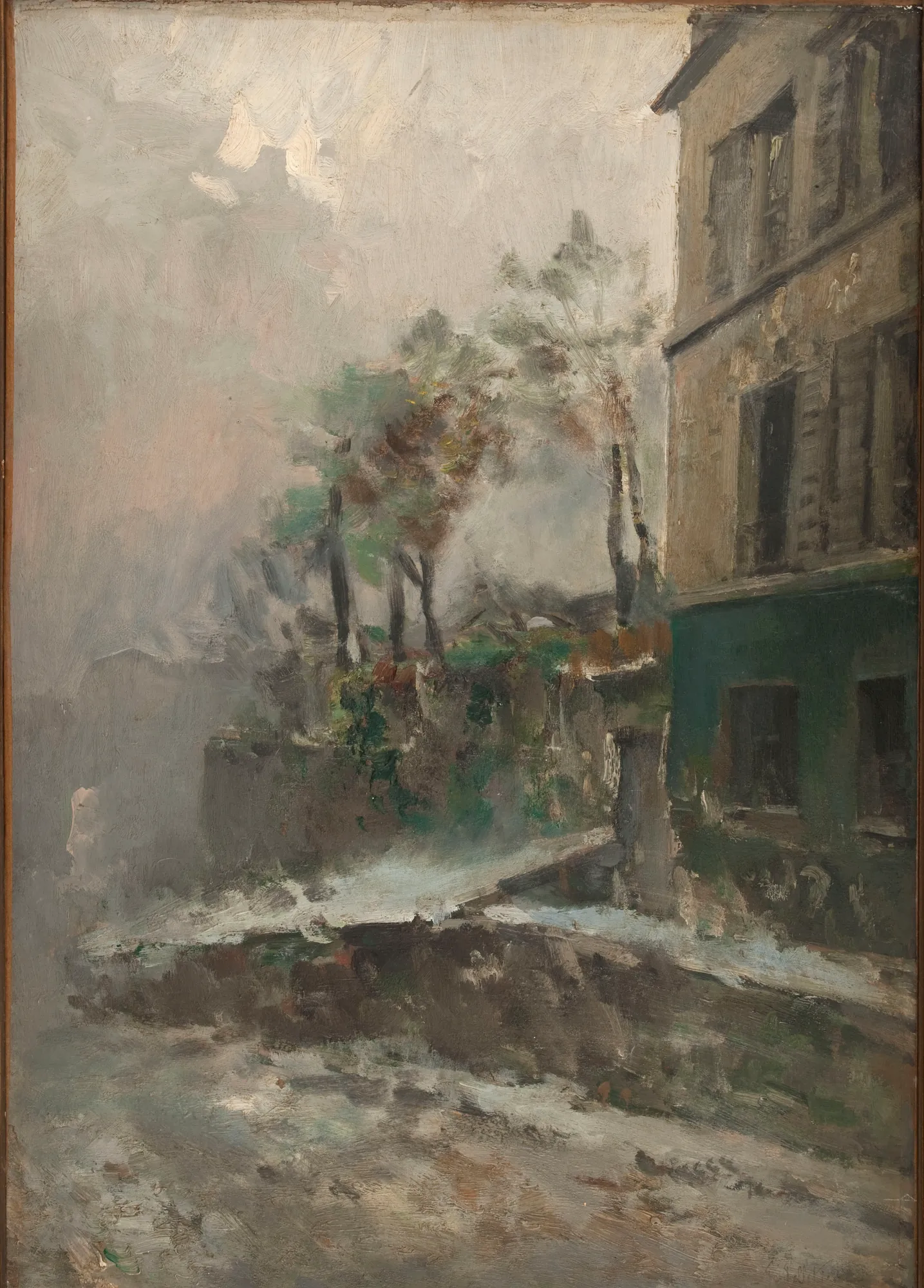 Rue de Montmartre sous la neige