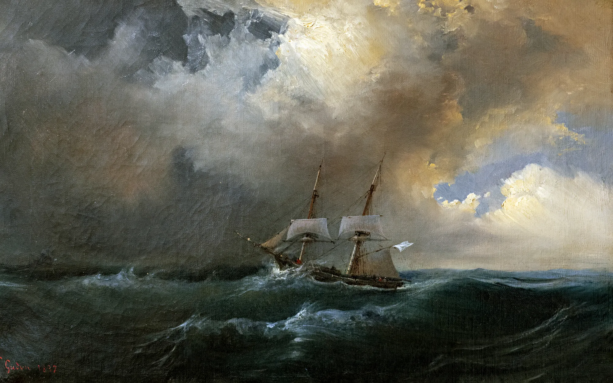 Marine par temps d'orage