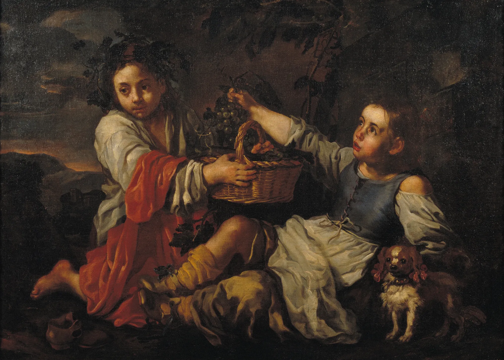 Children with Grapes