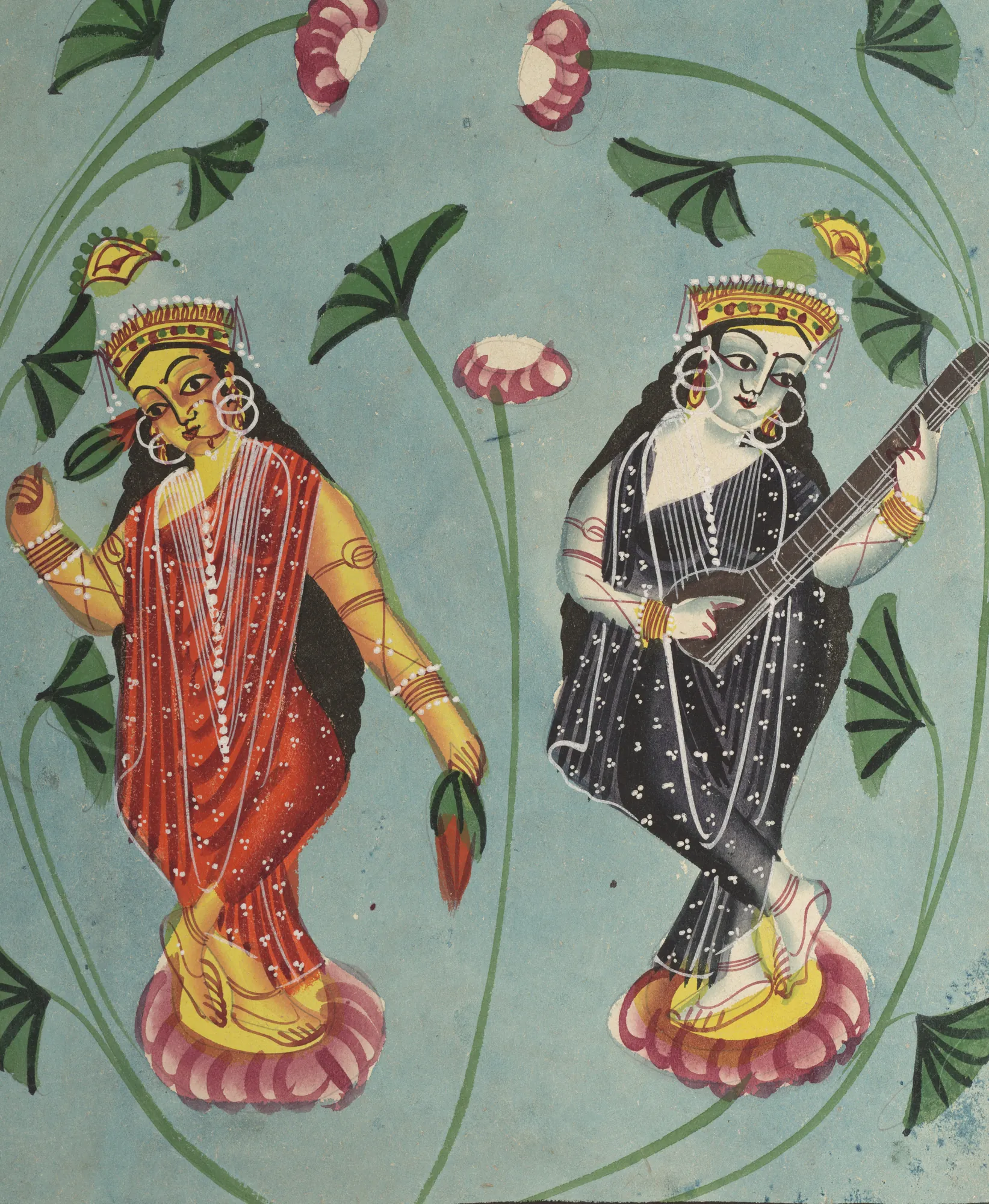 Lakshmi and Sarasvati