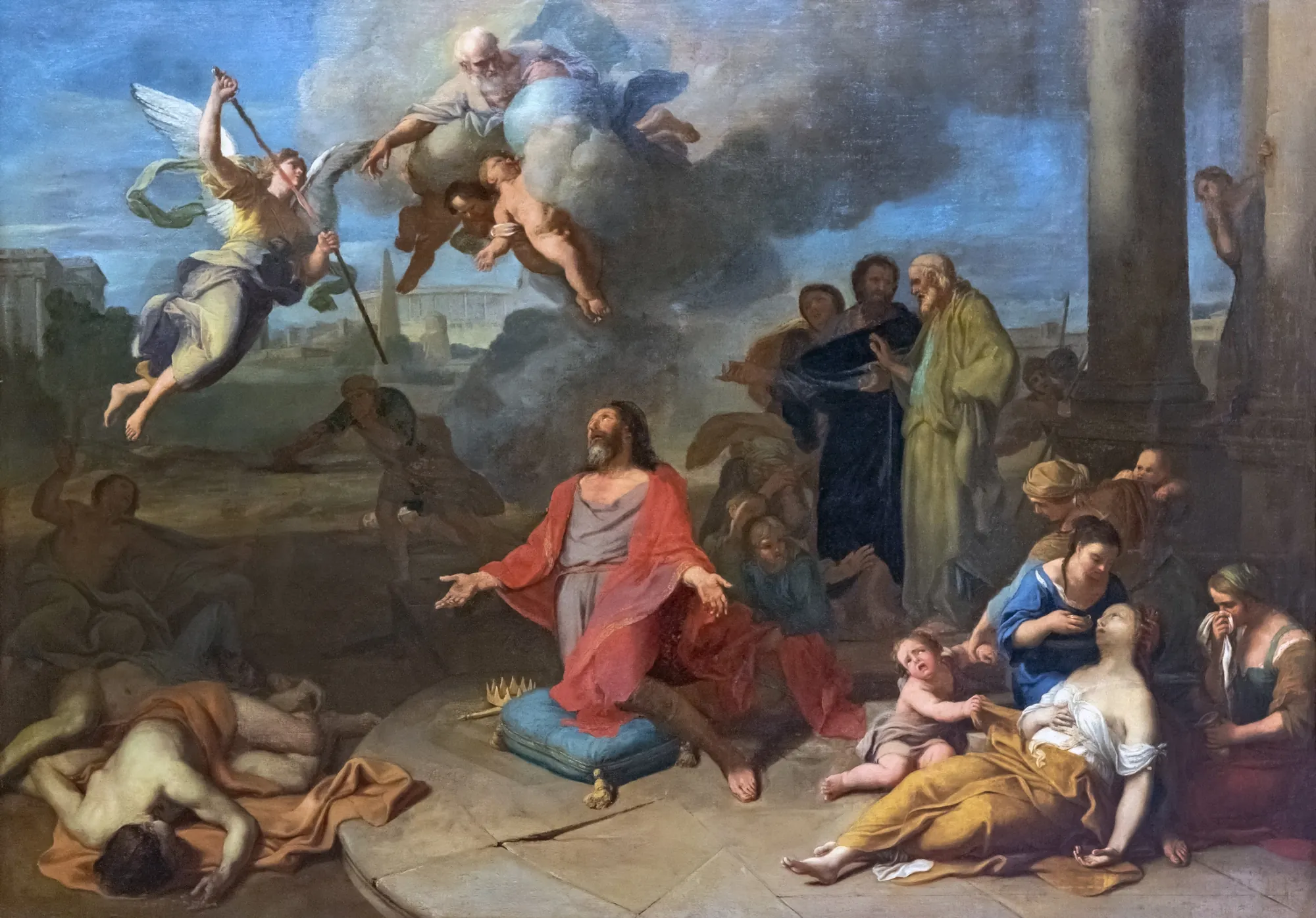 David in Prayer Obtains the Cessation of the Plague