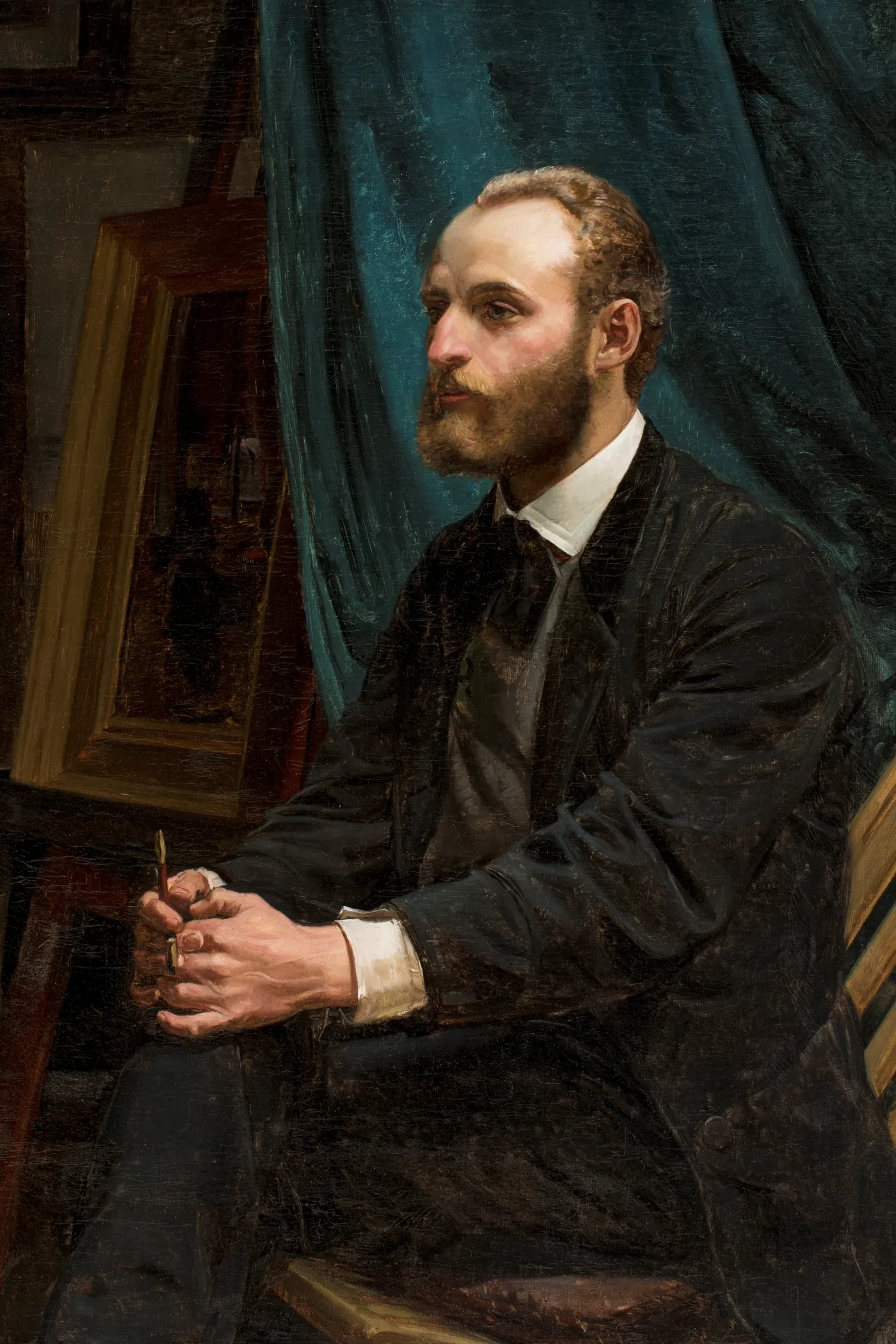 Viggo Johansen in His Studio