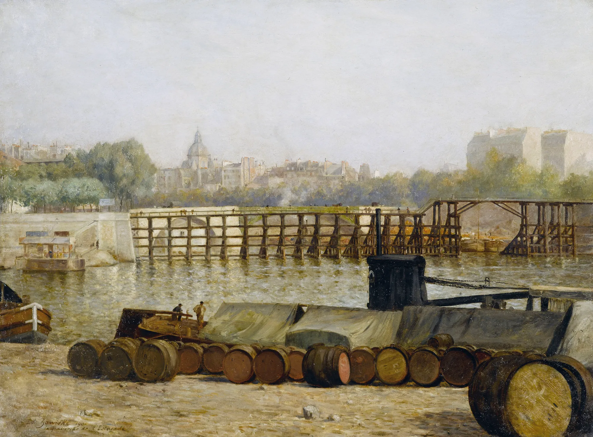Vue de l'estacade de l'île Saint-Louis