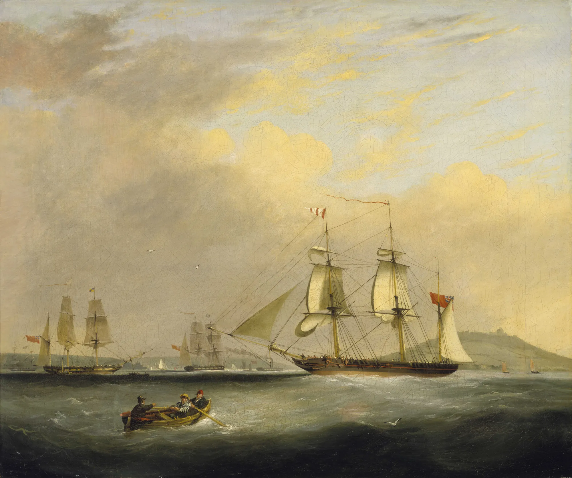 HM Packet Brig 'Sheldrake' Entering Falmouth Harbour