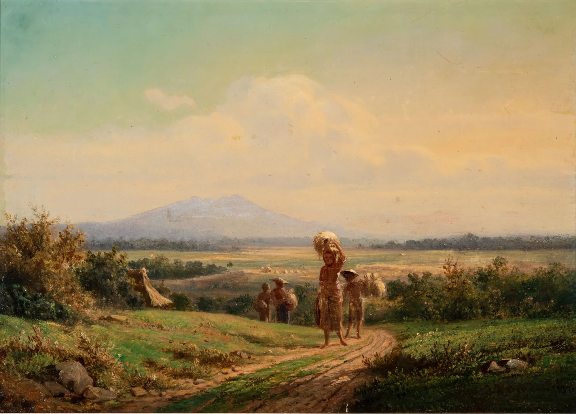 Javanese landscape after the rice harvest