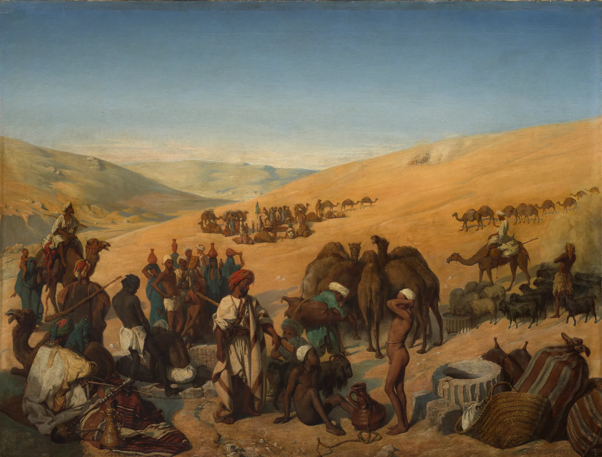 Halt of Caravans at the Wells of Saba in the Desert South of Hebron