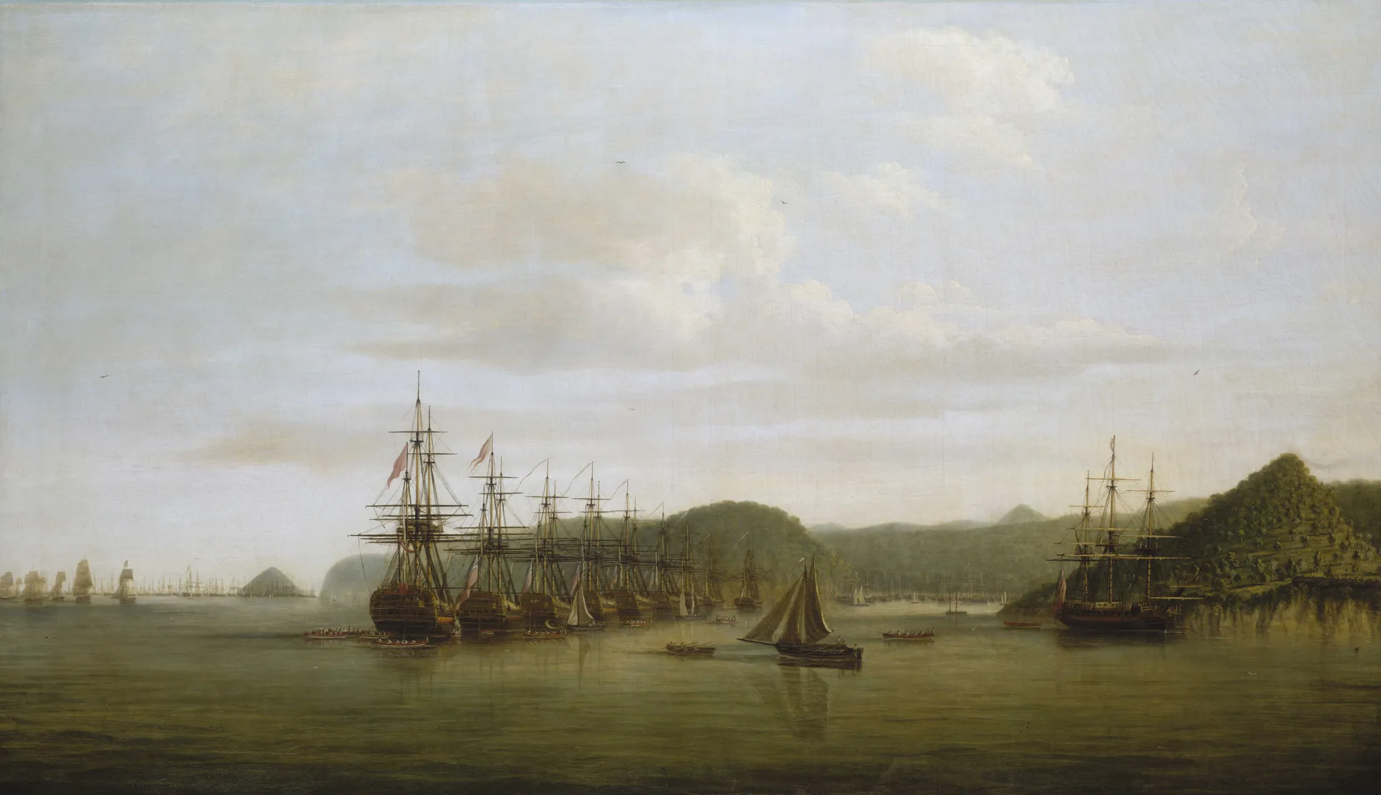 The Squadron at Anchor off St. Lucia