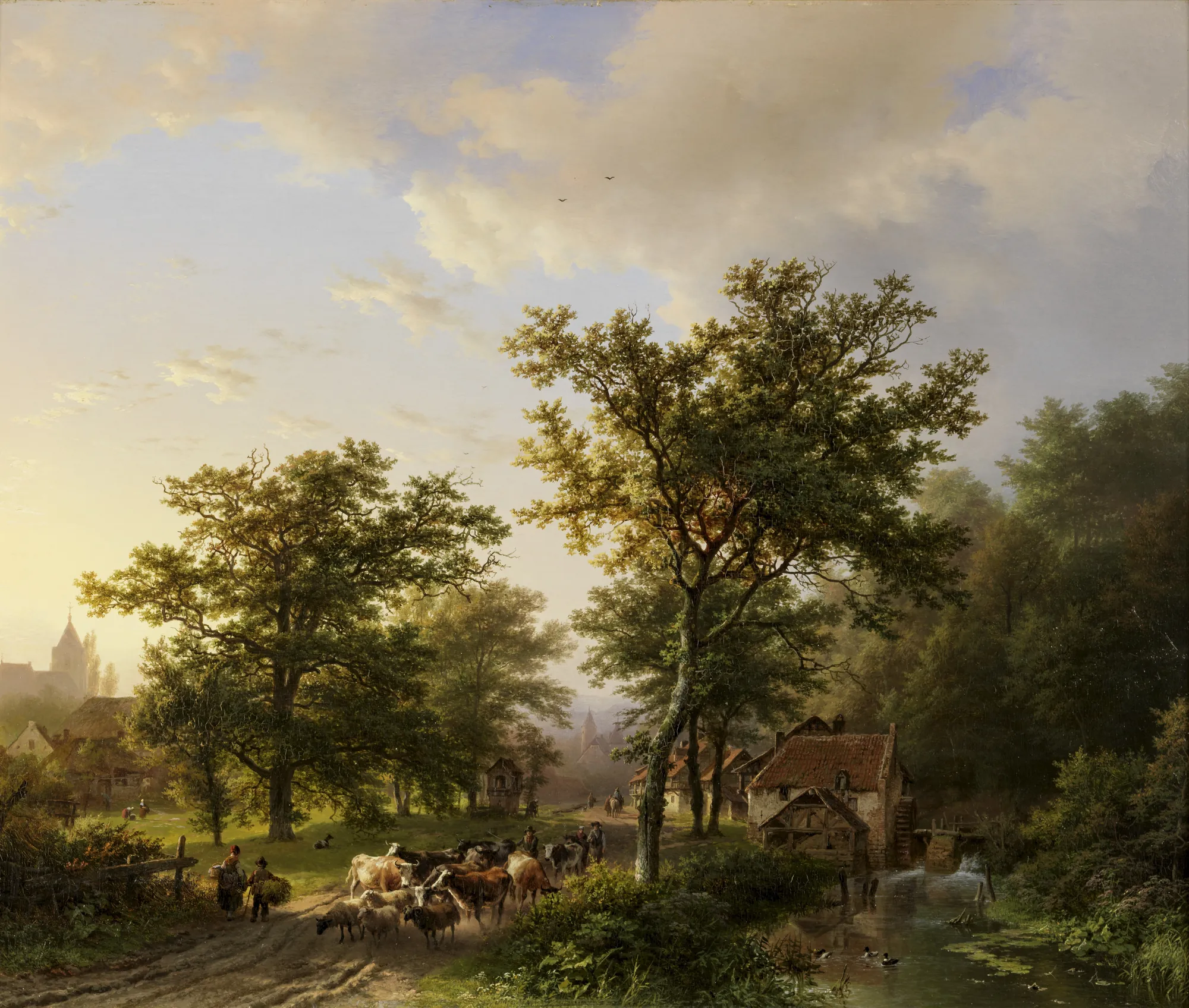 Landscape with Watermill and Cattle Drivers