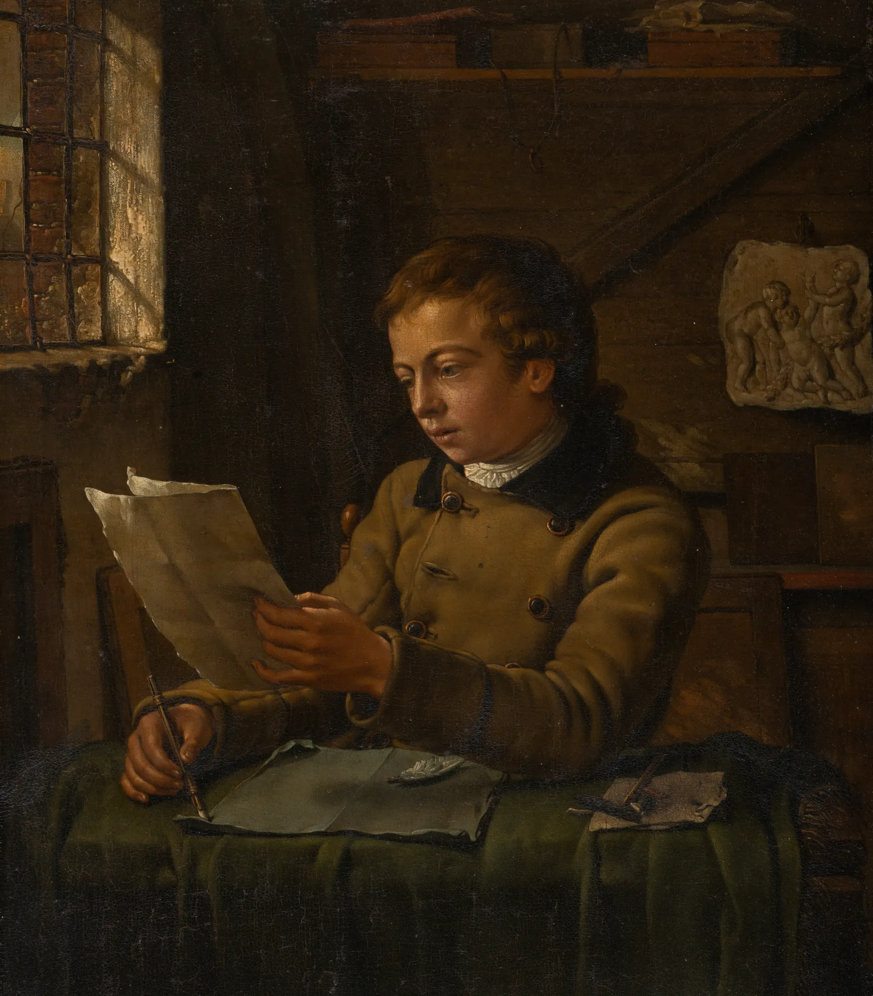 A Young Draughtsman at Work in His Studio