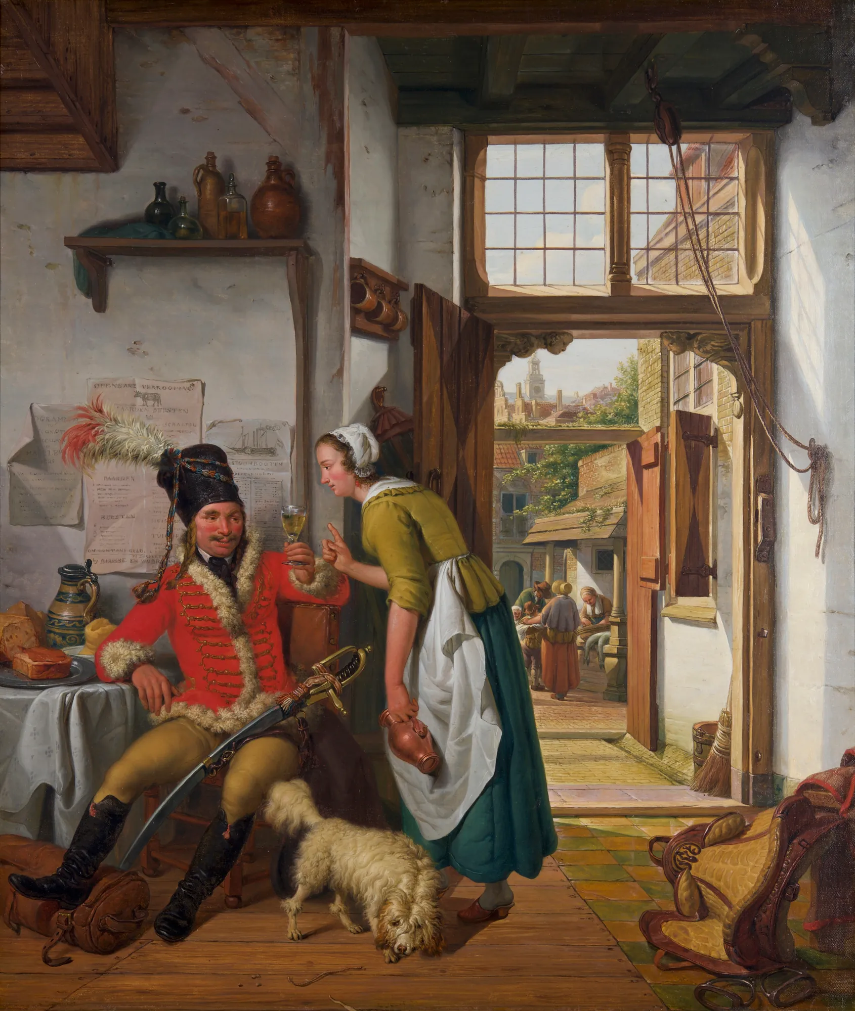 Interior with Soldier and Maidservant