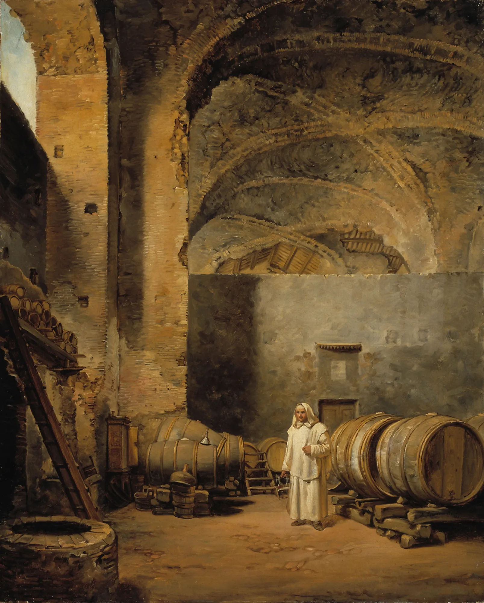 A Monk in a Ruined Wine Cellar