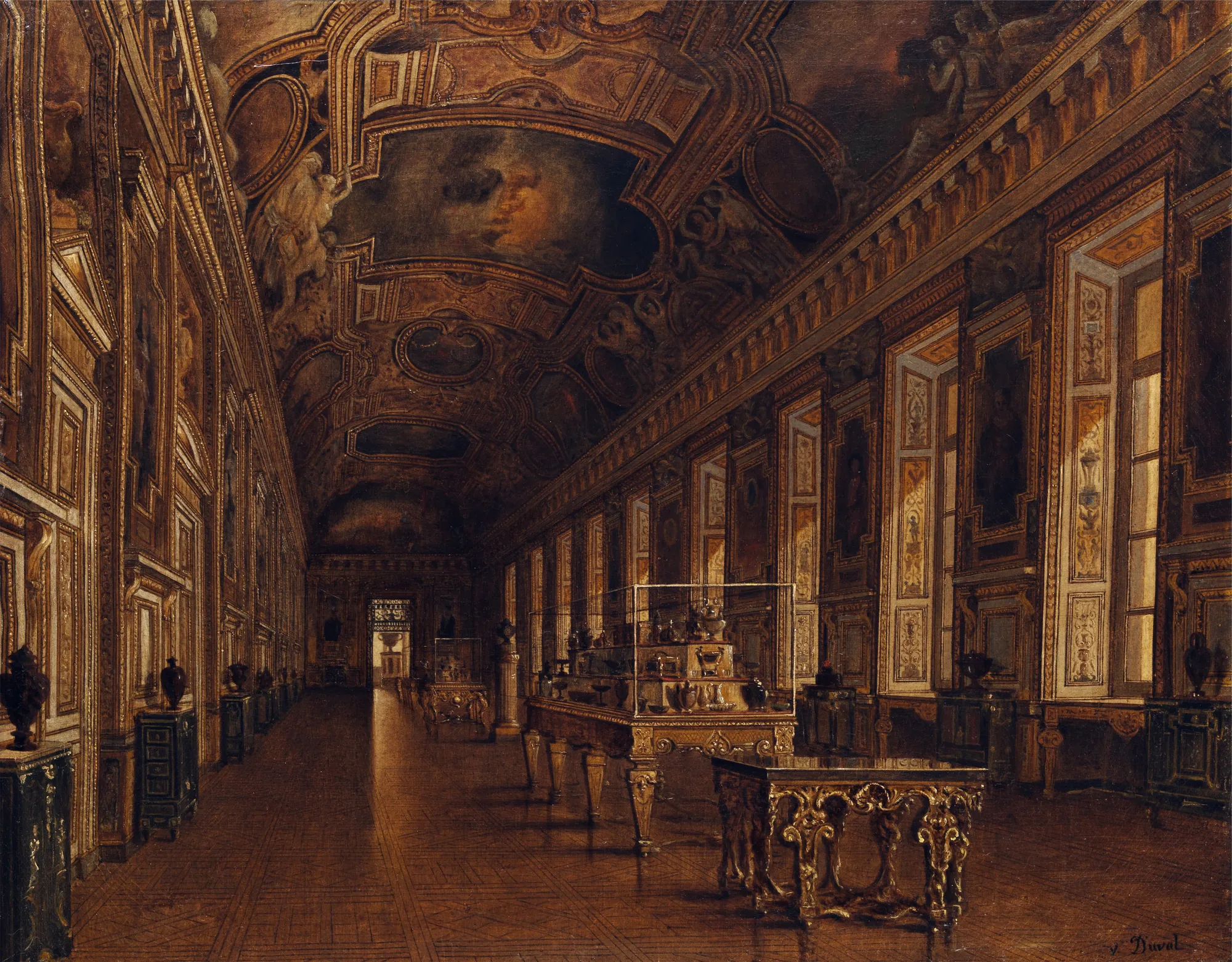 Interior of the Galerie d'Apollon at the Louvre