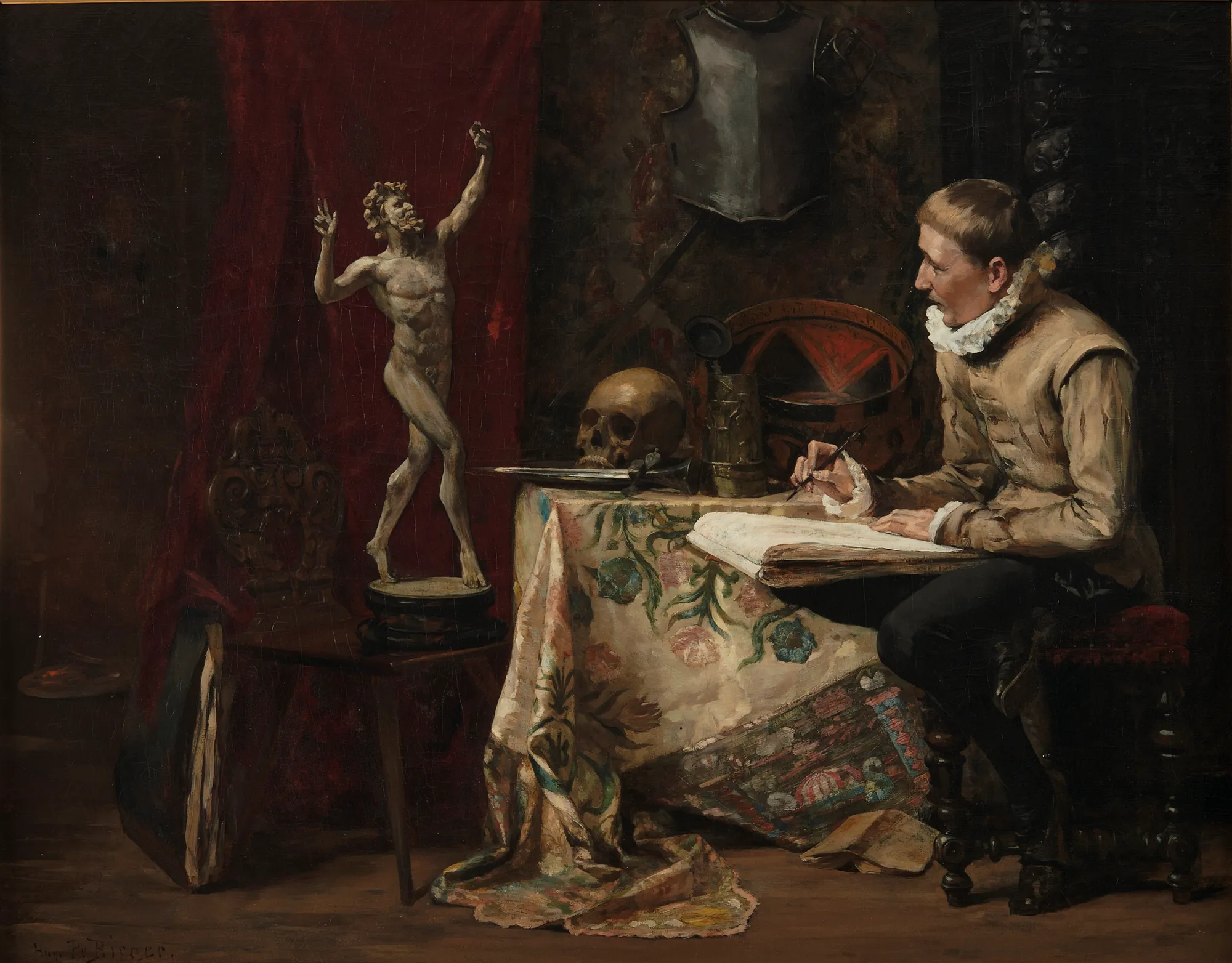The Artist's Studio with Self-Portrait
