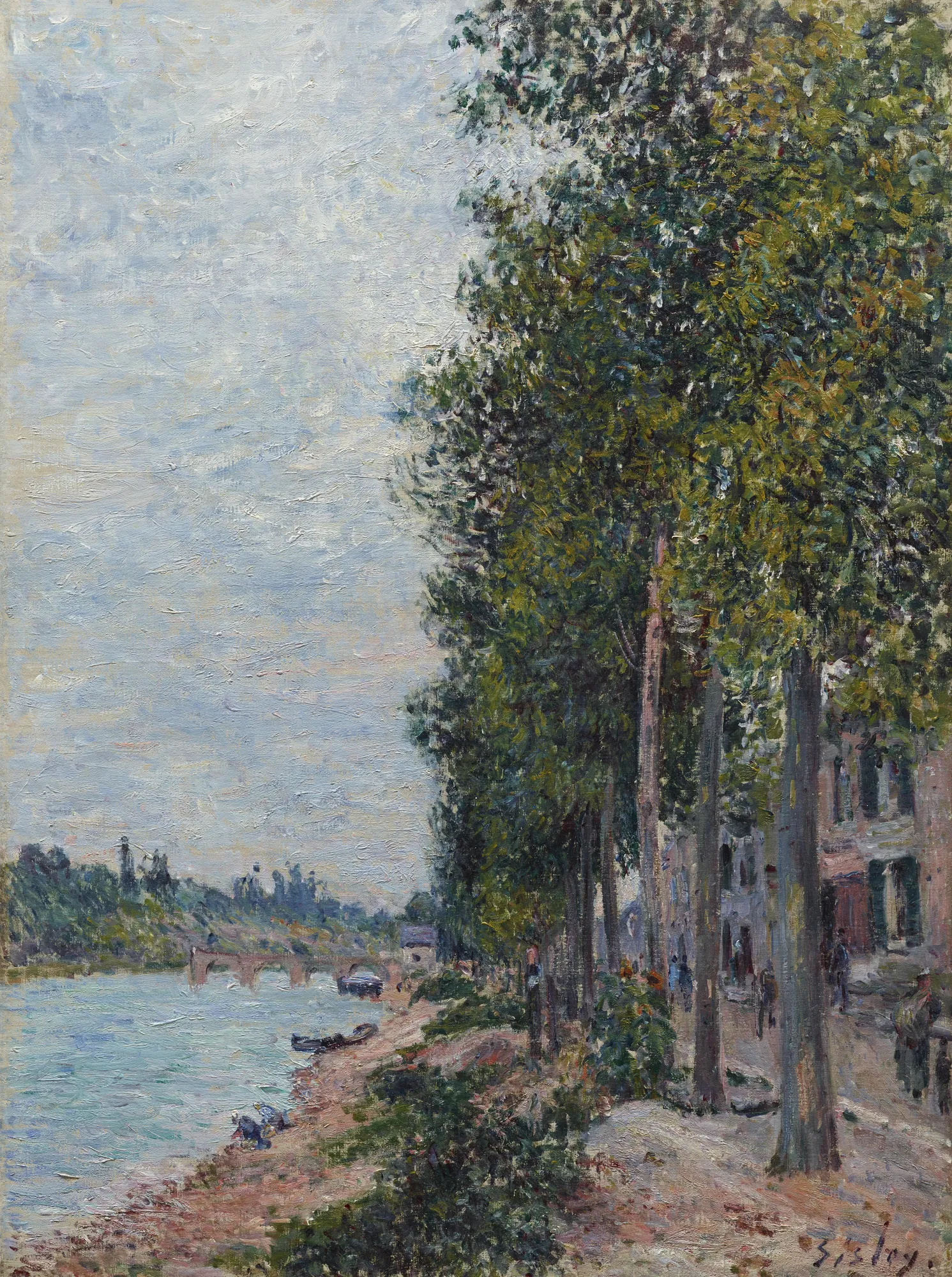 Road along the Seine at Saint-Mammès