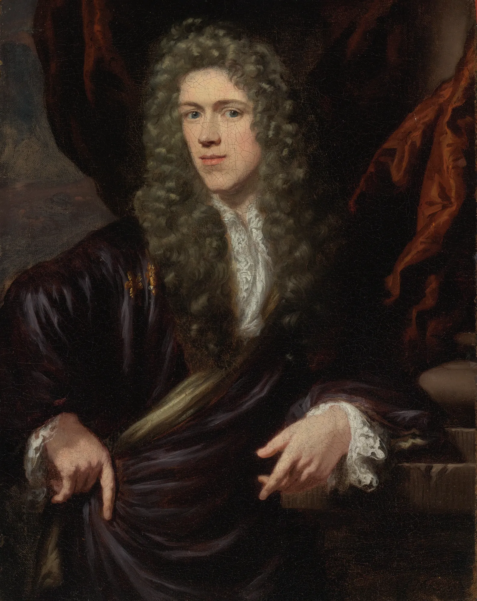 Portrait of a Gentleman holding a Brocade Robe