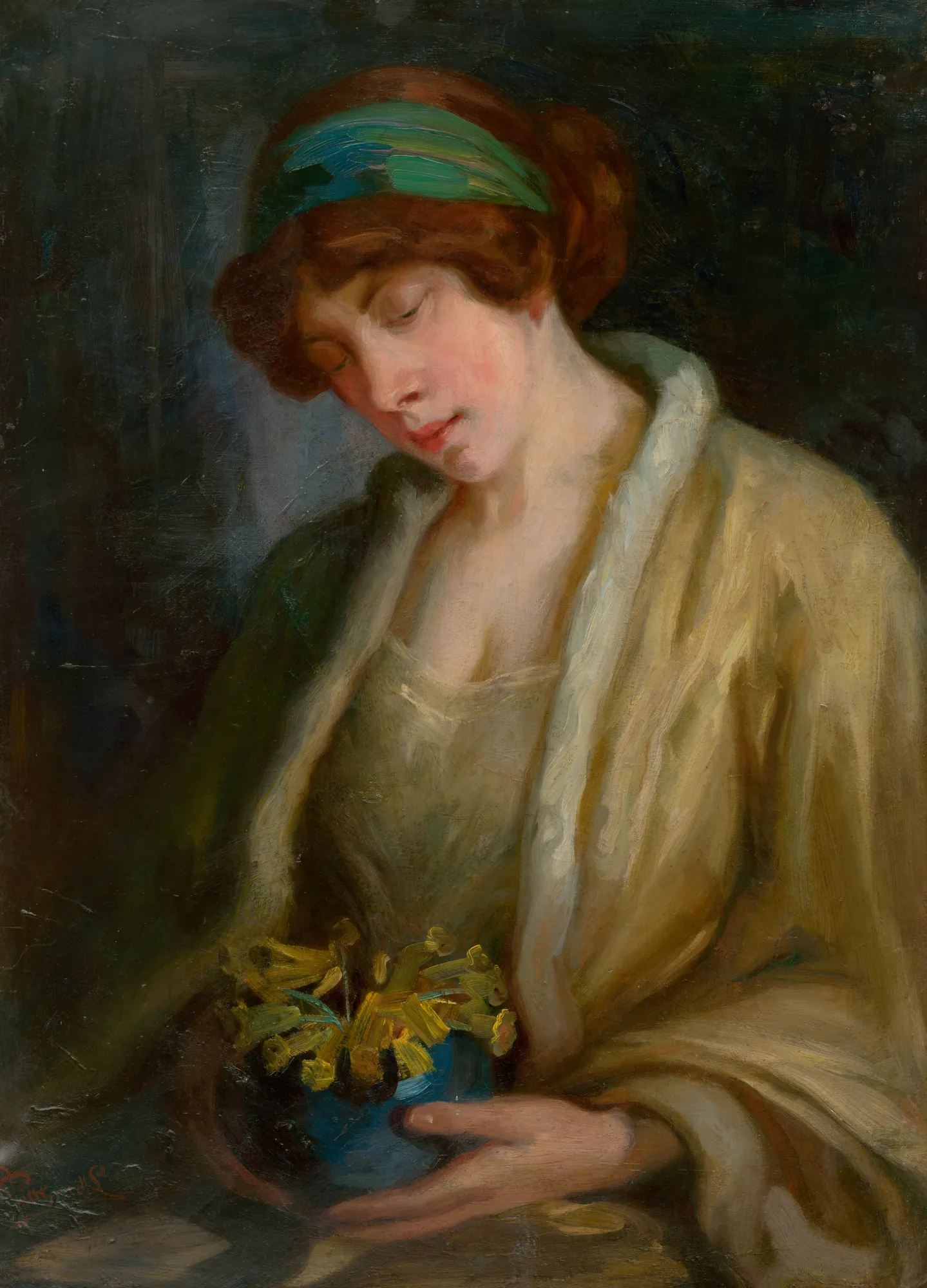 Woman with Flowers