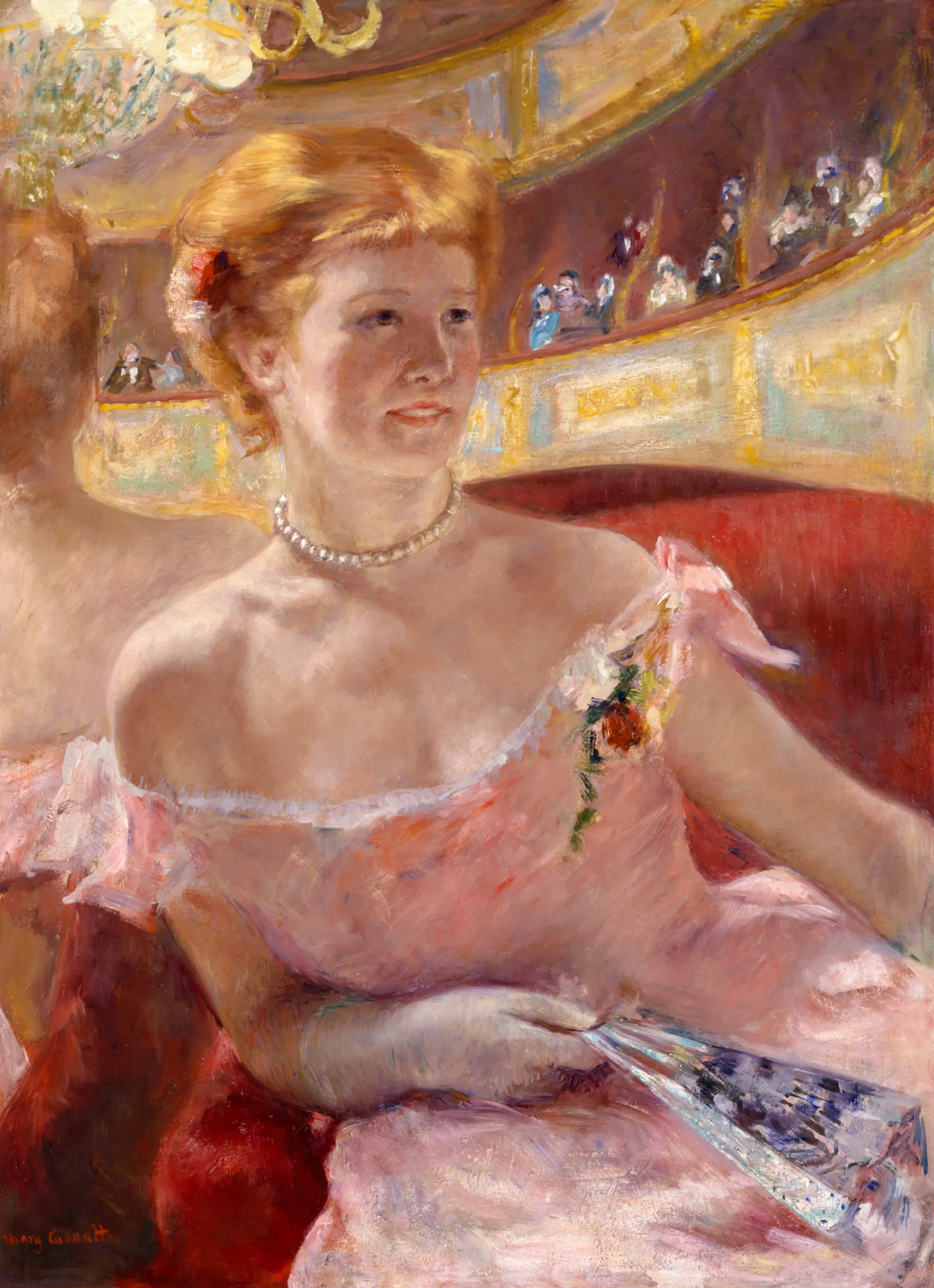 Woman with a Pearl Necklace in a Loge