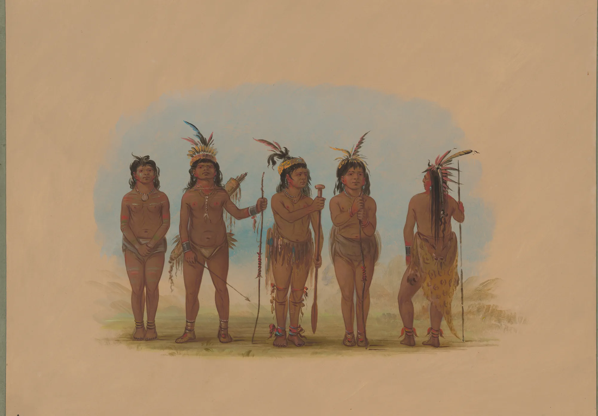 Five Caribbe Indians