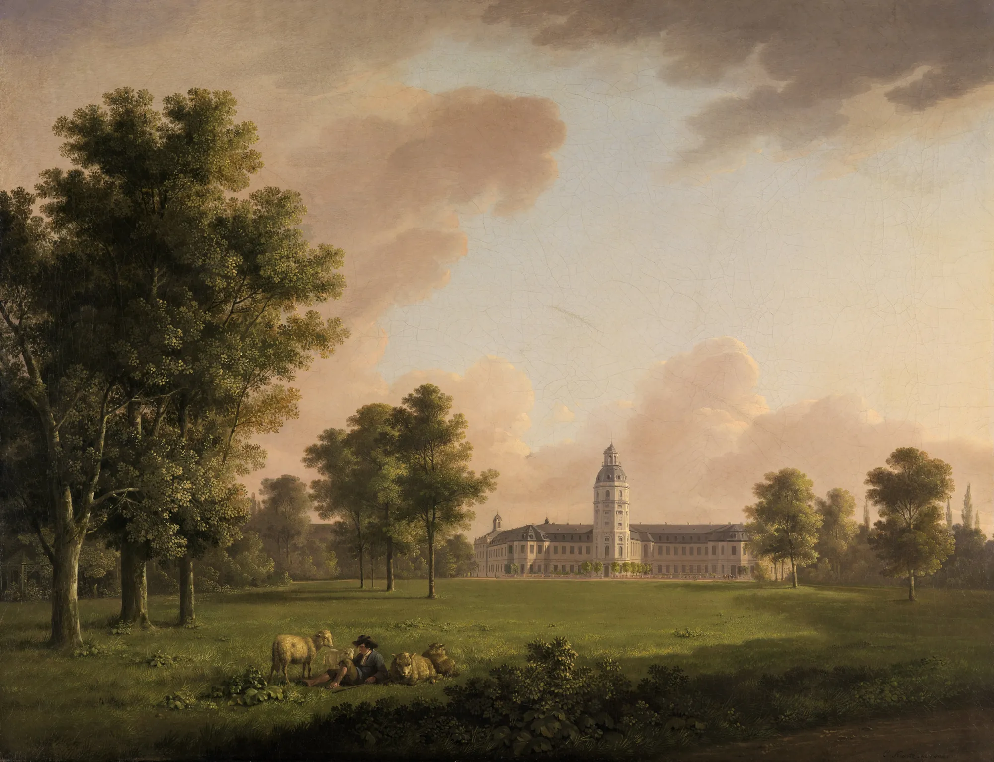 View of Karlsruhe Palace from the Palace Gardens
